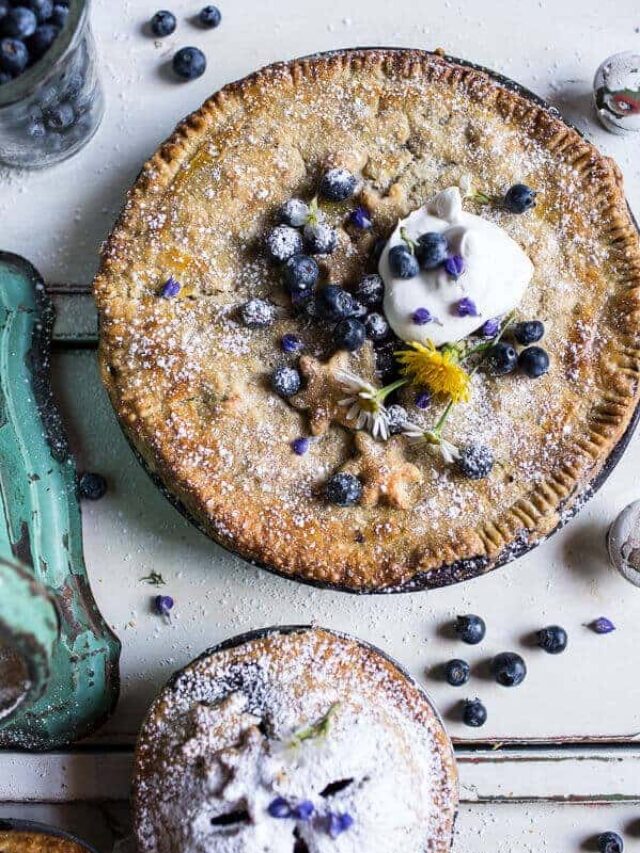 Chamomile-Cream Blueberry Buttermilk Pies Recipe